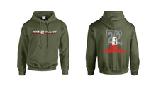 Load image into Gallery viewer, Veteran lives matter HELMET Hoodie Black and Od Green
