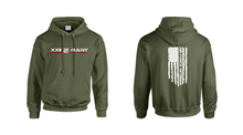 Load image into Gallery viewer, US Air Force Veteran Flag Hoodie Black and OD Green
