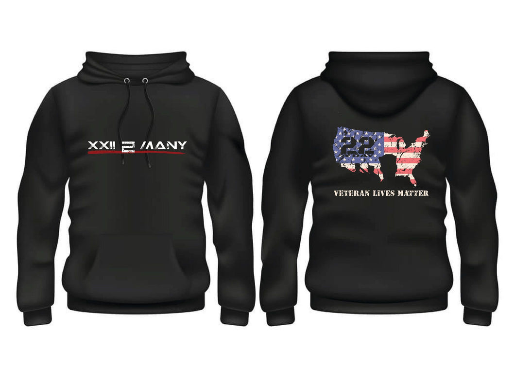 Veteran lives matter MAP Hoodie Black and Od Green